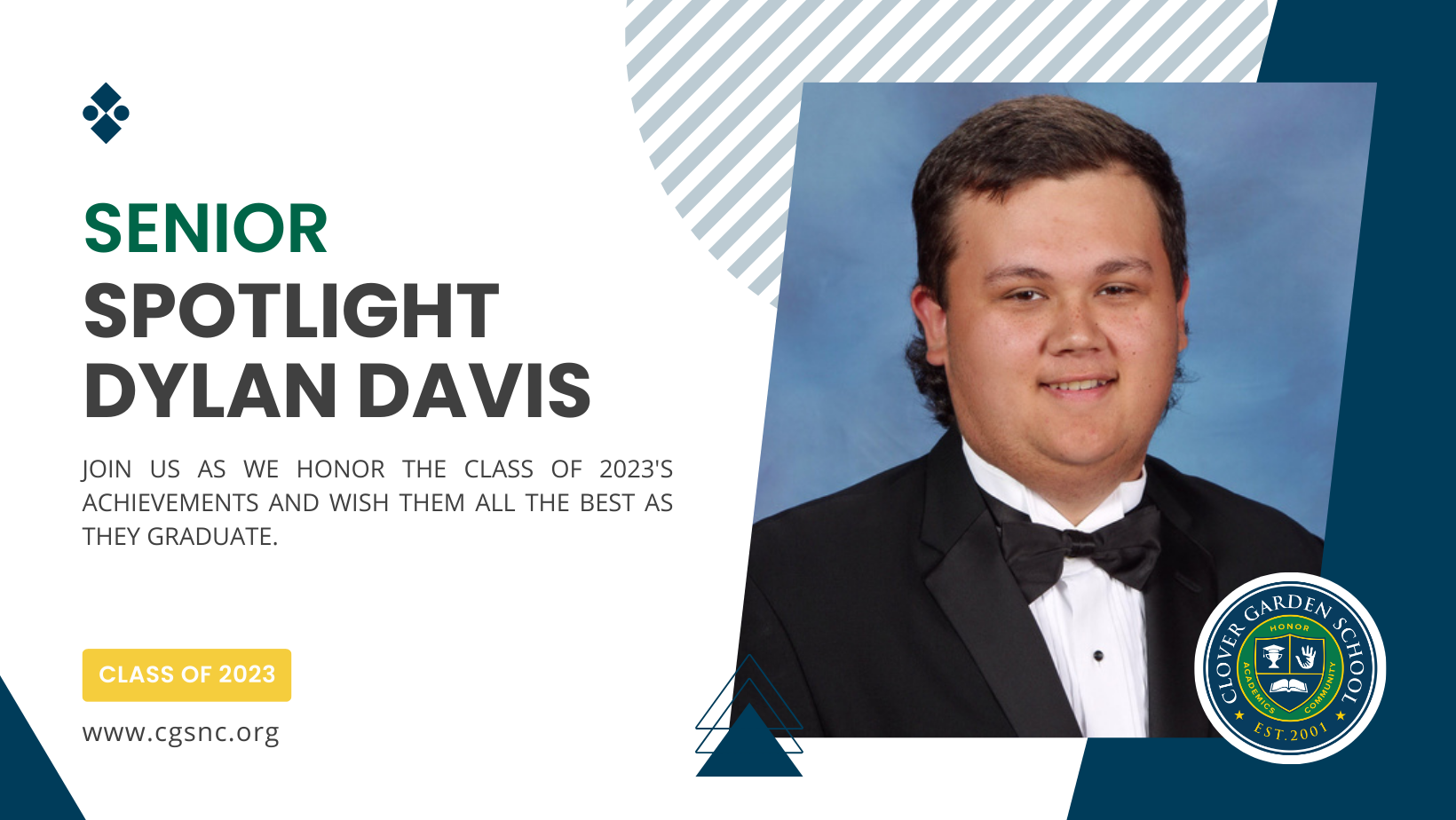 Senior Spotlight Dylan Davis Clover Garden School