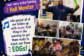 Colorful school poster celebrating Mr. Harper for energizing students with music before EOG testing, featuring photos of him and students learning in classrooms.