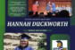 Graphic celebrating CGS alum Hannah Duckworth graduating from UNCG with a BFA in Animation in May 2026, featuring graduation photos and UNCG logo.