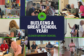 Collage of Clover Garden School teachers and staff collaborating, attending meetings, preparing classrooms, and organizing materials for students’ return. Center text reads, “Building a Great School Year! Clover Garden School,” with the Grizzlies logo.