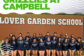 Clover Garden School high school volleyball players and Coach Dollyhigh pose together after attending volleyball camp at Campbell University during summer 2026. The graphic reads “Grizzlies at Campbell” and “High School Volleyball.”