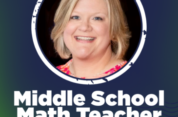 Welcome graphic featuring Natalie Hicks, Clover Garden School’s Middle School Math Teacher, with her portrait and the CGS Grizzlies logo in navy, green, and white.