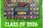 Green Clover Garden School graphic featuring the Class of 2026 senior banner with graduates’ portraits surrounding the Grizzlies mascot. Text reads, “Once a Grizzly, always a Grizzly!” and “Our senior banner is up!”