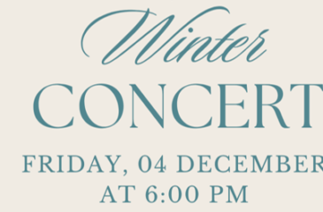 CGS Dance Department Winter Concert, Friday, December 4, at 6 PM in the K–8 Campus Gym. Free admission; donations accepted.