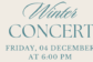 CGS Dance Department Winter Concert, Friday, December 4, at 6 PM in the K–8 Campus Gym. Free admission; donations accepted.
